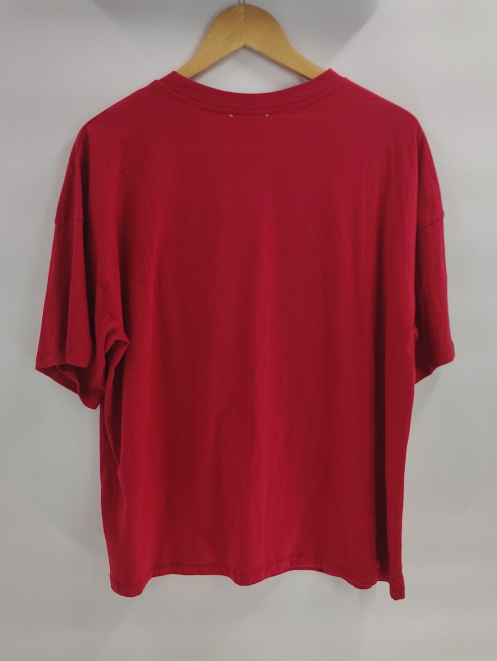Timing Gameday Football Tee Medium Red Sequins Oversized Relaxed Short Sleeve - Picture 7 of 7